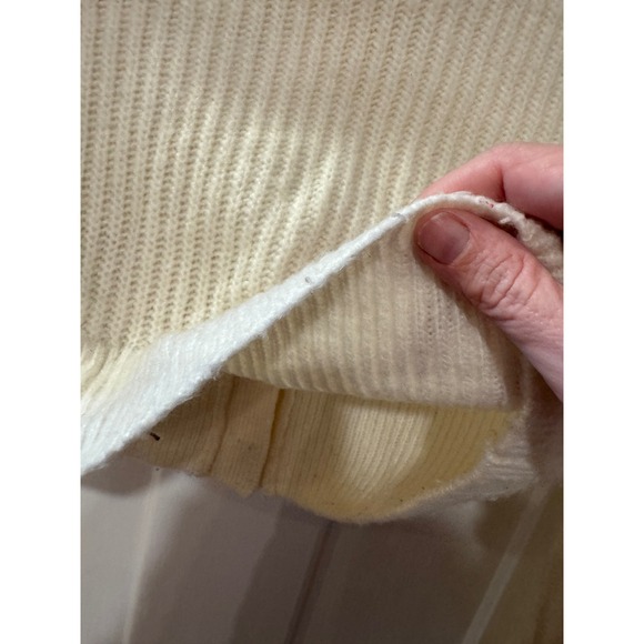 Abercrombie Fitch Cream Knit Cardigan Pearl Buttons Cropped Sweater Women - Picture 8 of 12